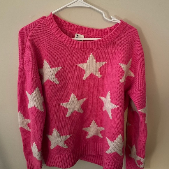 Pink Victoria’s Secret Knit Star Sweater Medium - Picture 3 of 5